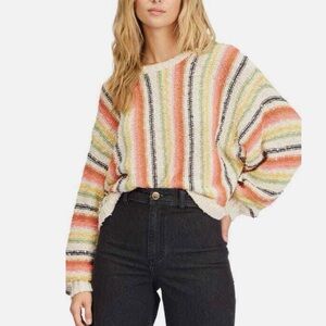 Billabong She’s a Trip Striped Multicolor Sweater M